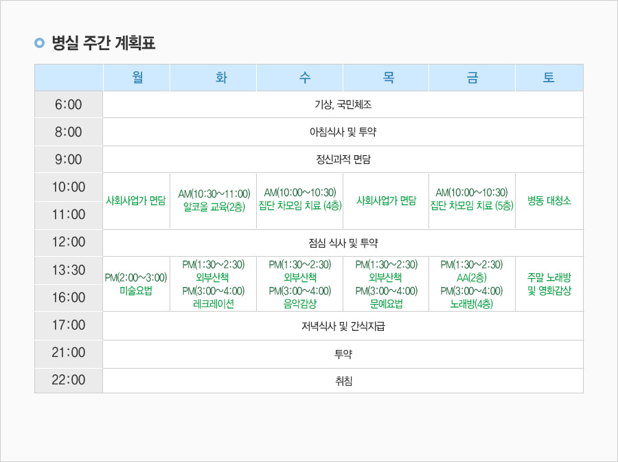 치료프로그램